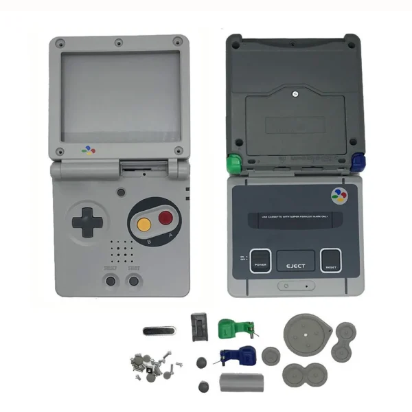 New GBASP Housing Shell Replacement for GBA SP Shell Case Cover with Buttons and Nameplate Logo for Gameboy Advance SP - Image 5