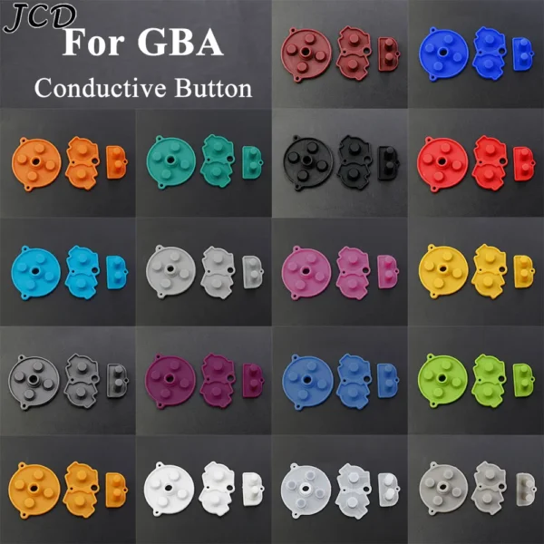 JCD High Quality For GameBoy Advance Rubber Conductive Button For GBA A-B D-pad Start Select Key Silicone Pads