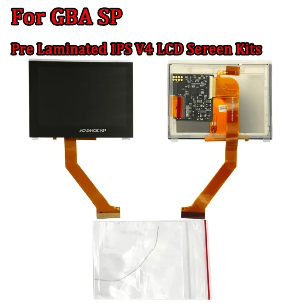 Pre-Laminated Highlight LCD Display IPS V4 LCD Screen With New Dedicated Housing Shell With Stickers For GBA SP GameBoy Advance - Image 6