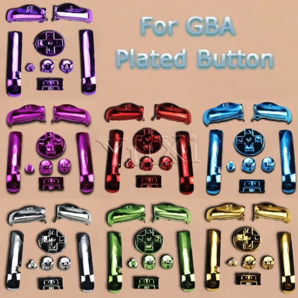 SET For GBA Electroplated Button Console Cross Key Home Button ABLR Button Full Buttons Set Handle Maintenance Accessories