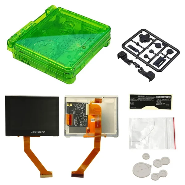 For GBA SP Pre-Laminated IPS V4 LCD Screen Kits With Customized IPS Housing Shell Sets,Highlight V4 IPS LCD Screen Kit With Case - Image 6