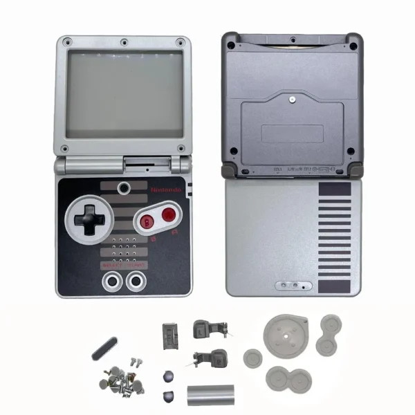 New GBASP Housing Shell Replacement for GBA SP Shell Case Cover with Buttons and Nameplate Logo for Gameboy Advance SP - Image 2