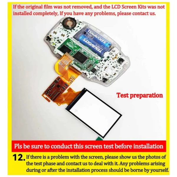 3.1''inch IPS V4 LCD Screen Replacement Kits with OSD Menu Function for Nintendo 2025 GBA V4 LCD Screen 15 Levels High Brightness - Image 4