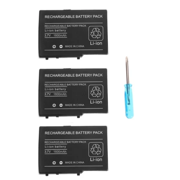 1600mah Battery for DS Lite for Nds for Ndsl 3.7V Rechargeable Lithium-ion Battery + Tool Pack Kit K1KF